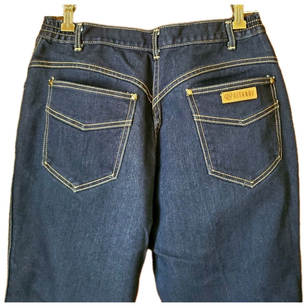 1988-93 Gitano PS Womens Jeans 34/20W SHORT High-Rise Tapered leg DK BL MOM VTG